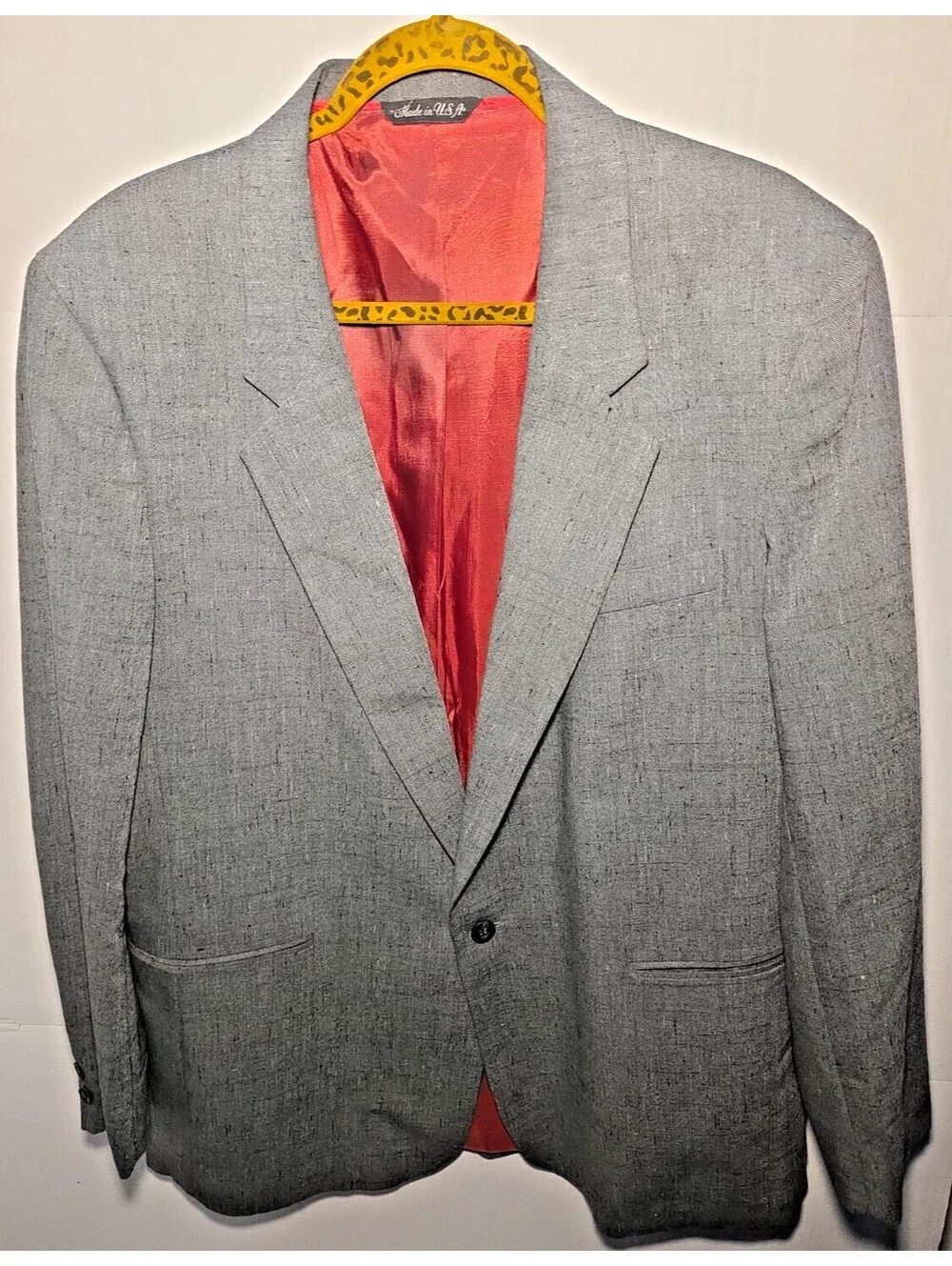 Vintage 80s Levi Strauss & Co SEVENS Blazer Mens 44L Gray Sport Coat USA